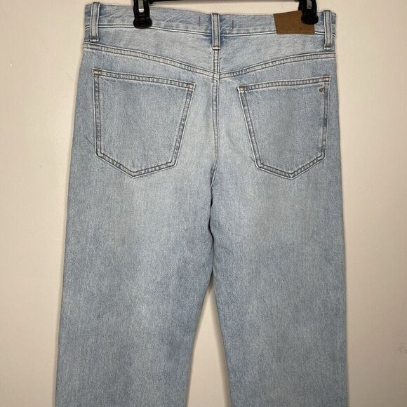 MADEWELL Low Slung Straight Jeans Women 27 Light Wash Slouchy 100% Cotton NO655 - Picture 13 of 16